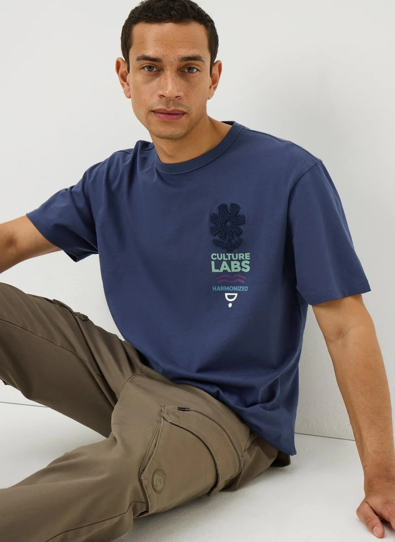 Matalan Navy Back Graphic T-Shirt